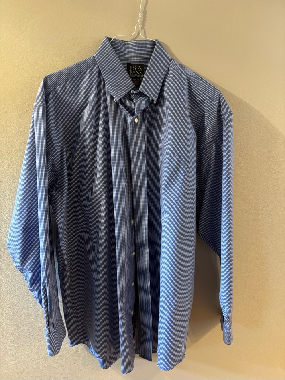 Jos. A. Bank Blue Micro-Check Button-Down Shirt